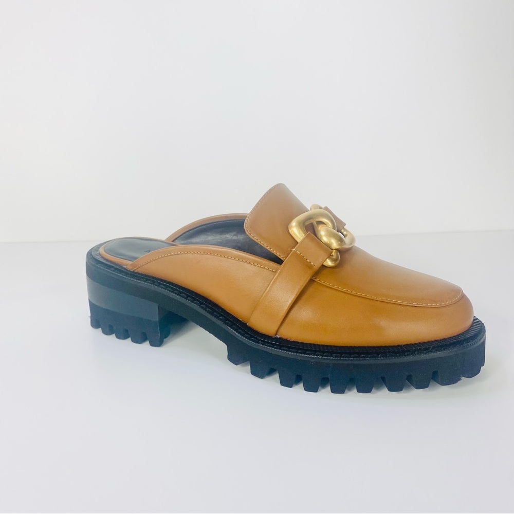 AEROSOLES LOWERY TAN LUG SOLE MULES